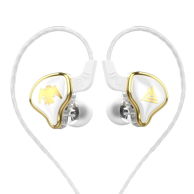 QKZ AK6-Ares Sports In-ear HIFI Wired Control Earphone with Mic(White)