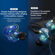 QKZ SK7 3.5mm Sports In-ear Copper Driver Wired HIFI Stereo Earphone with Mic(Red)