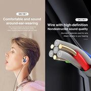 QKZ SK7 3.5mm Sports In-ear Copper Driver Wired HIFI Stereo Earphone with Mic(Red)