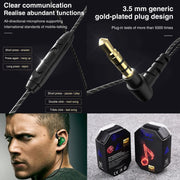 QKZ SK7 3.5mm Sports In-ear Copper Driver Wired HIFI Stereo Earphone with Mic(Red)