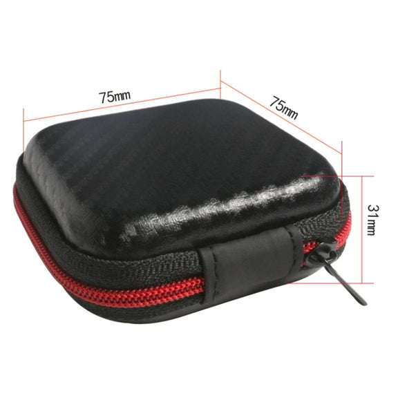 QKZ S102 Multi-function Headphone Data Cable Storage Bag(Black)