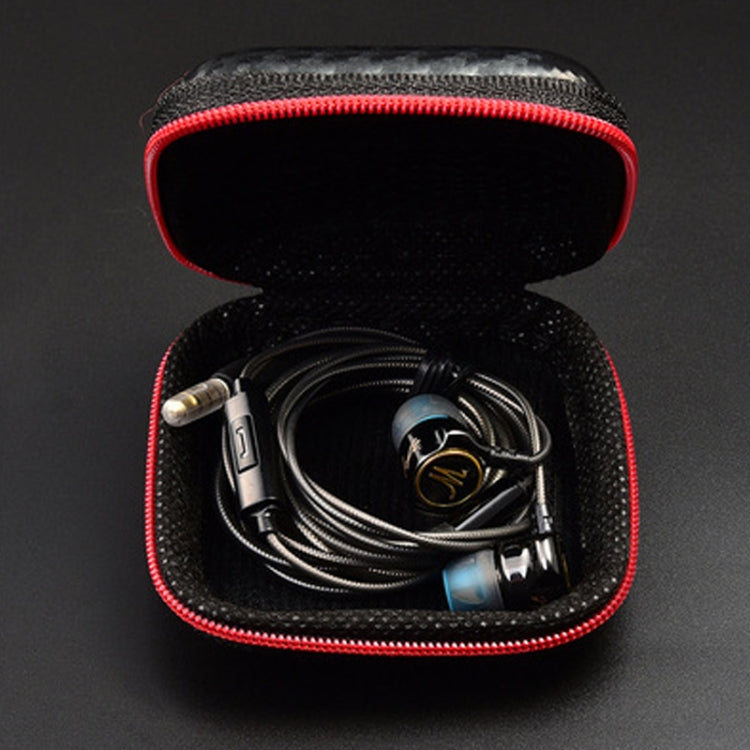 QKZ S102 Multi-function Headphone Data Cable Storage Bag(Black)