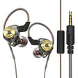 QKZ AK3 FiLe In-ear Subwoofer Wire-controlled Earphone with Mic(Black) - In Ear Wired Earphone by QKZ | Online Shopping South Africa | PMC TechLife