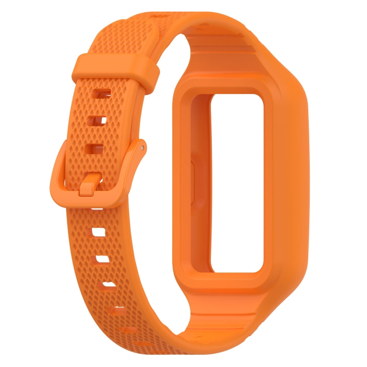 For Huawei Band 10 / 9 / 8 / 7 / 6 Universal Integrated Silicone Watch Band(Orange)