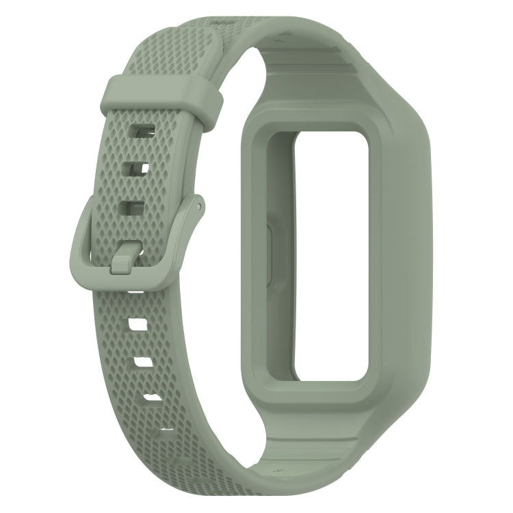 For Huawei Band 10 / 9 / 8 / 7 / 6 Universal Integrated Silicone Watch Band(Light Green)
