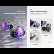QKZ AK6 MAX In-ear Dynamic Subwoofer Wire-controlled Earphone, Version:with Mic Version(Transparent White)