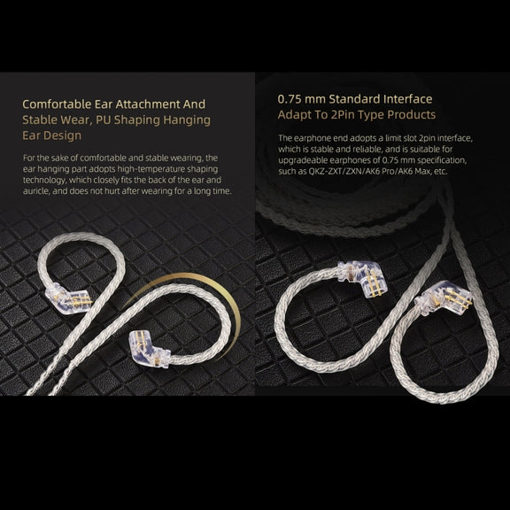 QKZ A1 Four-strand Silver-plated Wired Earphone