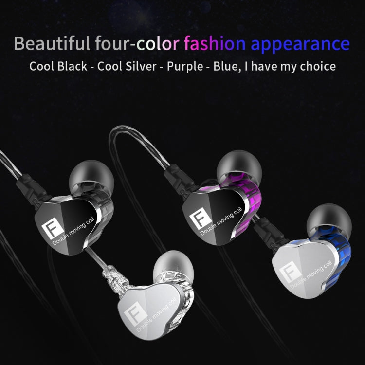 QKZ F910 In-Ear Subwoofer Dual Dynamic Earphone(Blue)