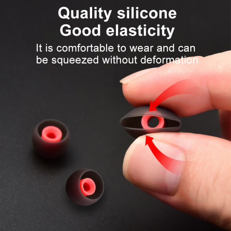 QKZ GJES 6-in-1 In-Ear Earphone Silicone Ear Caps(White Red)
