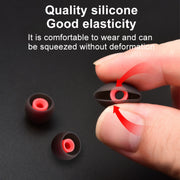 QKZ GJES 6-in-1 In-Ear Earphone Silicone Ear Caps(White Red)