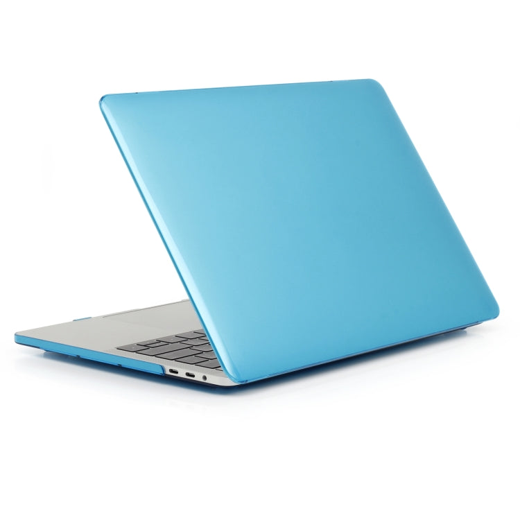 For MacBook Air 13.6 2025 / 2023 / 2022 Laptop Crystal Style Protective Case(Water Blue)