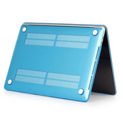 For MacBook Air 13.6 2025 / 2023 / 2022 Laptop Crystal Style Protective Case(Water Blue)