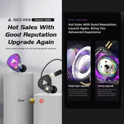 QKZ VK4 In-Ear Subwoofer HiFi Wire-controlled Earphone with Mic(Colorful Version)