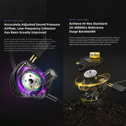 QKZ VK4 In-Ear Subwoofer HiFi Wire-controlled Earphone with Mic(Colorful Version)
