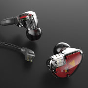 QKZ VK5 In-ear Dynamic Subwoofer Wire-controlled HiFi Sports Earphone with Mic(Black)