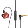 QKZ ZEN In-ear Subwoofer Wire-controlled Music Running Sports Earphone with Mic(Red) - free shipping - PMC TechLife - Order now!