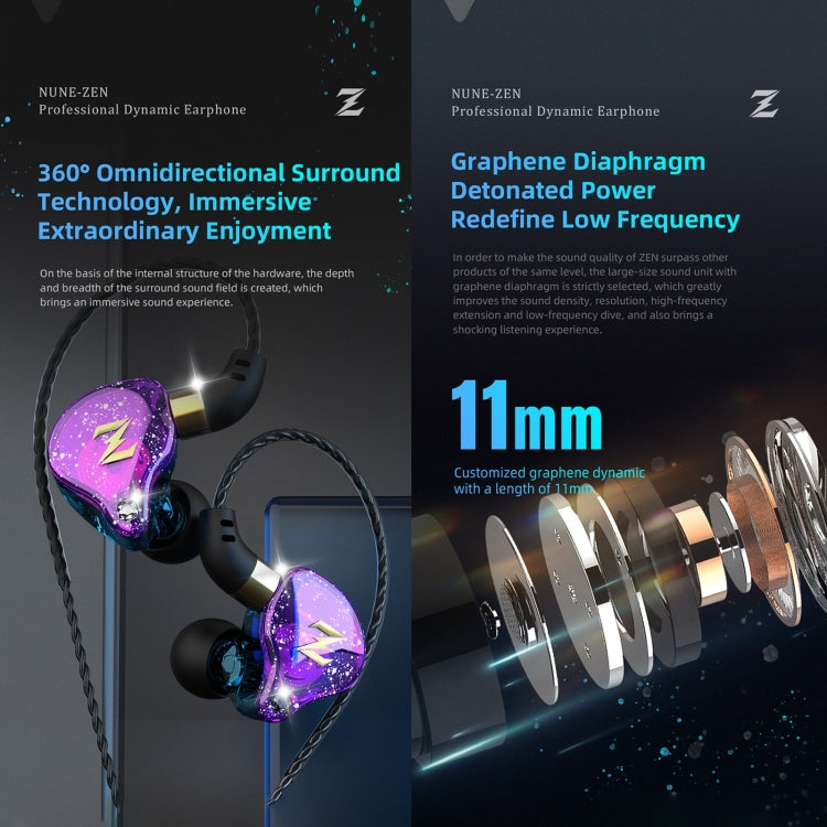 QKZ ZEN In-ear Subwoofer Wire-controlled Music Running Sports Earphone with Mic(Red)
