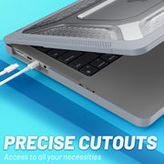 PC + TPU Honeycomb Laptop Protective Case For MacBook Pro 14.2 inch A2442 2021(Star Gray)