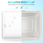 PC + TPU Honeycomb Laptop Protective Case For MacBook Pro 14.2 inch A2442 2021(Elegant Apricot)