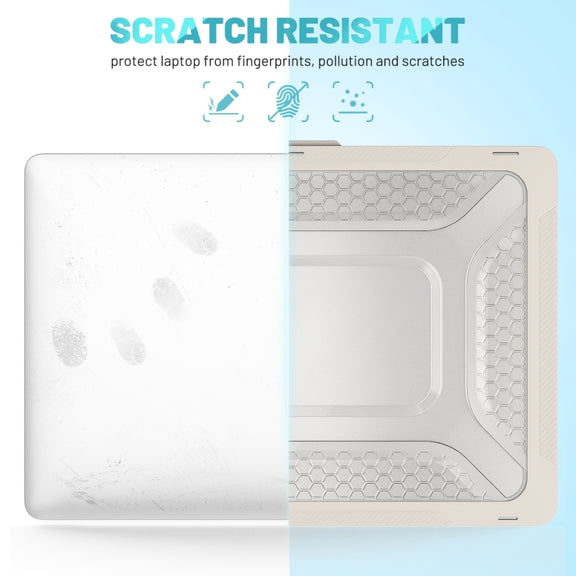 PC + TPU Honeycomb Laptop Protective Case For MacBook Pro 14.2 inch A2442 2021(Elegant Apricot)
