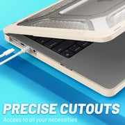 PC + TPU Honeycomb Laptop Protective Case For MacBook Pro 14.2 inch A2442 2021(Elegant Apricot)