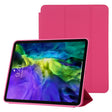 For iPad Pro 11 2022 / 2021 / 2020 3-fold Horizontal Flip Smart Leather Tablet Case with Sleep / Wake-up Function & Holder(Rose Red) - iPad Pro 11 (2022/2021) Cases by PMC TechLife | Online Shopping South Africa | PMC TechLife