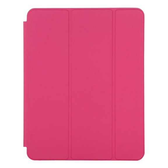 For iPad Pro 11 2022 / 2021 / 2020 3-fold Horizontal Flip Smart Leather Tablet Case with Sleep / Wake-up Function & Holder(Rose Red)