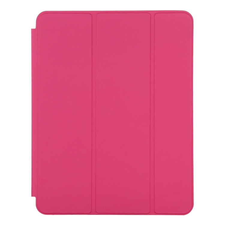 For iPad Pro 11 2022 / 2021 / 2020 3-fold Horizontal Flip Smart Leather Tablet Case with Sleep / Wake-up Function & Holder(Rose Red)