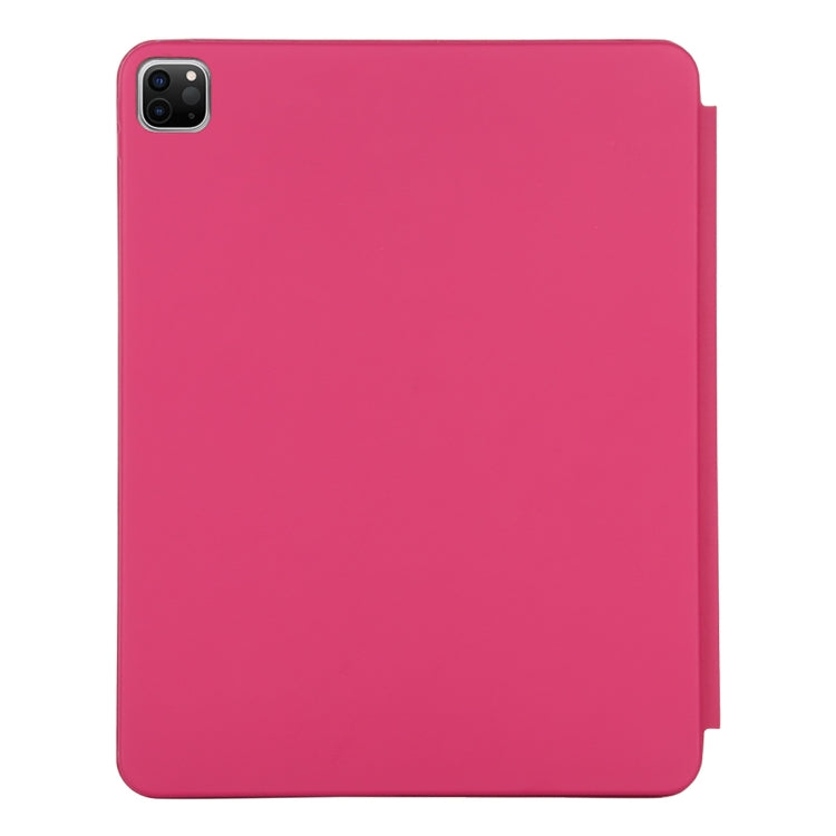 For iPad Pro 11 2022 / 2021 / 2020 3-fold Horizontal Flip Smart Leather Tablet Case with Sleep / Wake-up Function & Holder(Rose Red)