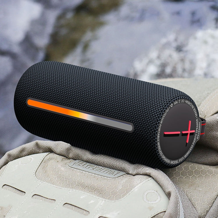 HOPESTAR P37 Outdoor Portable RGB Light Water-resistant Wireless Bluetooth Speaker(Black)