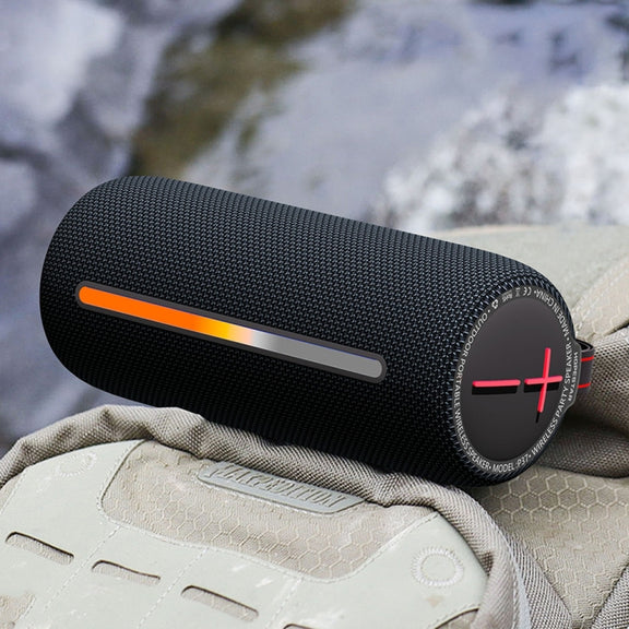 HOPESTAR P37 Outdoor Portable RGB Light Water-resistant Wireless Bluetooth Speaker(Black)