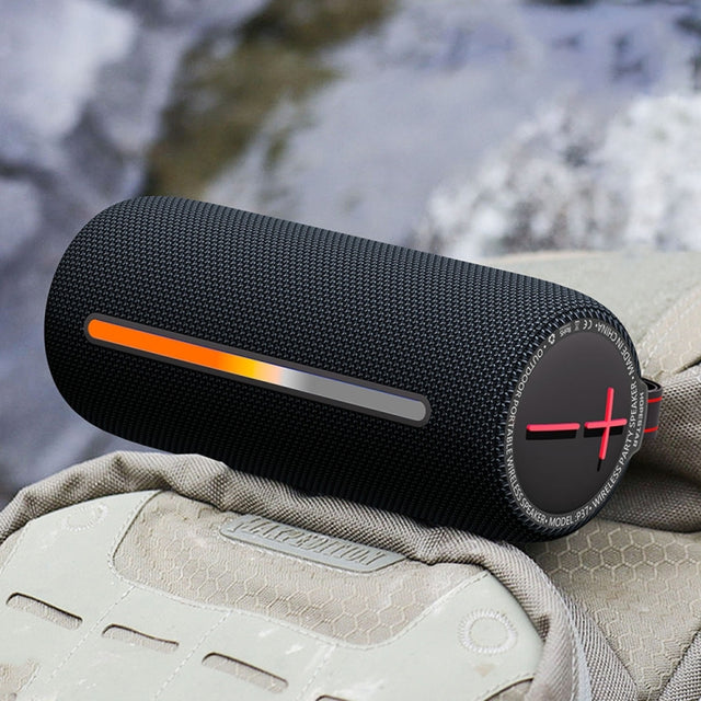 HOPESTAR P37 Outdoor Portable RGB Light Water-resistant Wireless Bluetooth Speaker(Black)