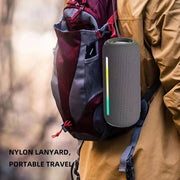 HOPESTAR P39 Outdoor Water-resistant RGB Light Wireless Bluetooth Speaker(Grey)