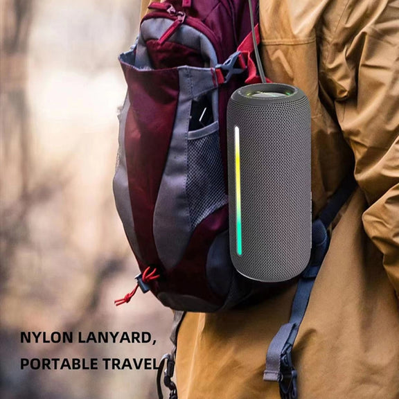 HOPESTAR P39 Outdoor Water-resistant RGB Light Wireless Bluetooth Speaker(Grey)