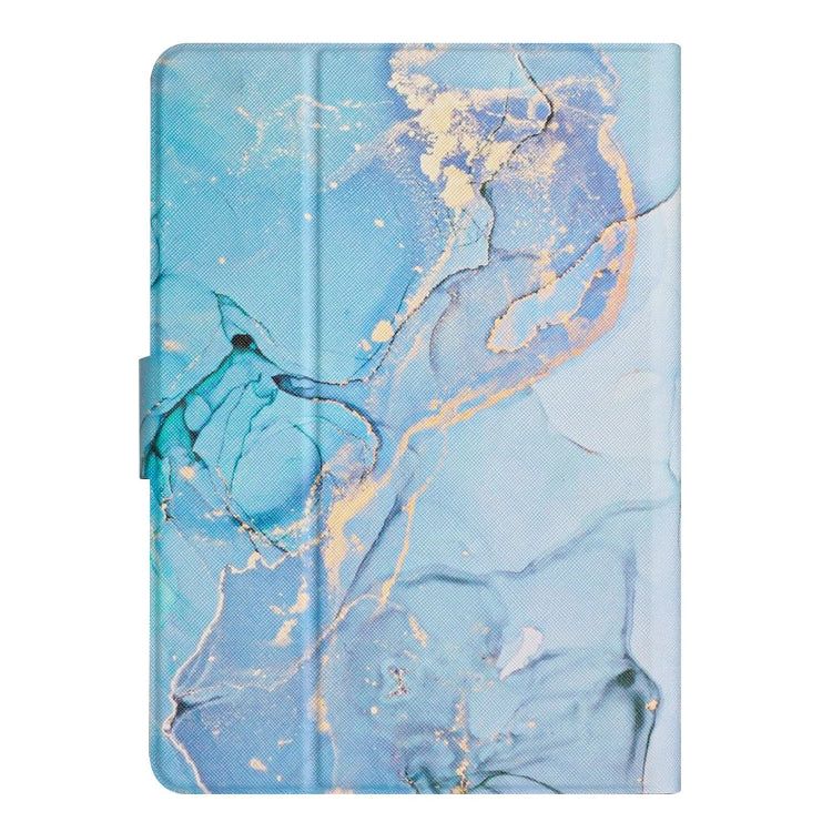 For Amazon Kindle Paperwhite 4 / 3 / 2 / 1 Marble Pattern Smart Leather Tablet Case(Blue)