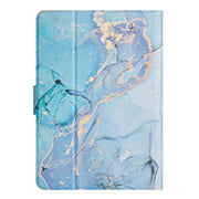 For Amazon Kindle Paperwhite 4 / 3 / 2 / 1 Marble Pattern Smart Leather Tablet Case(Blue)