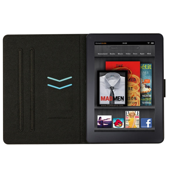 For Amazon Kindle Paperwhite 4 / 3 / 2 / 1 Marble Pattern Smart Leather Tablet Case(Blue)