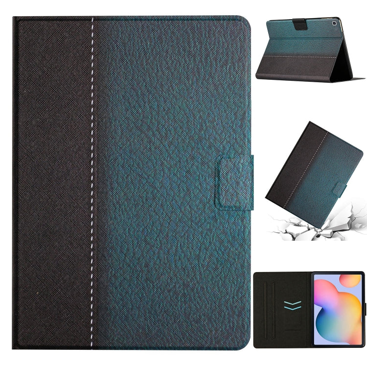 For Samsung Galaxy Tab S6 Lite P610 Stitching Solid Color Leather Tablet Case(Green)