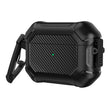 Carbon Brazing Dimension TPU+PC Headphone Protective Cover with Switch Lock & Carabiner For AirPods Pro(Black) - free shipping - PMC TechLife - Order now!
