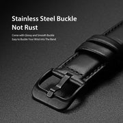 DUX DUCIS 20mm Genuine Leather Watch Band For Samsung Galaxy/Huawei/Honor Watch(Black) - 20mm Bands by DUX DUCIS