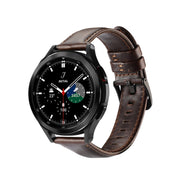 DUX DUCIS 20mm Genuine Leather Watch Band For Samsung Galaxy/Huawei/Honor Watch(Coffee) - 20mm Bands by DUX DUCIS
