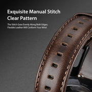 DUX DUCIS 22mm Genuine Leather Watch Band For Samsung Galaxy/Huawei/Honor/Xiaomi Watch(Coffee) - 22mm Bands by DUX DUCIS
