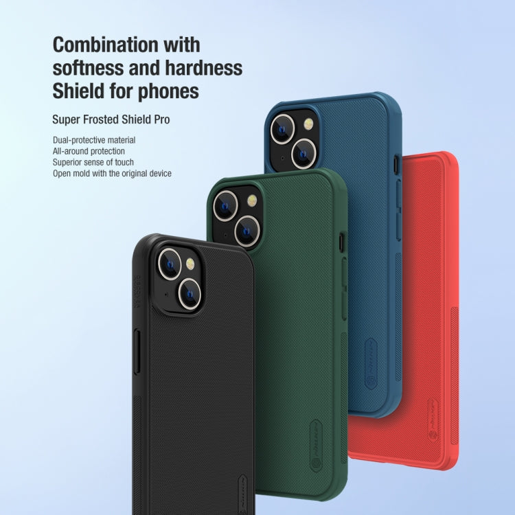 For iPhone 14 Plus NILLKIN Frosted Shield Pro PC + TPU Phone Case (Black)