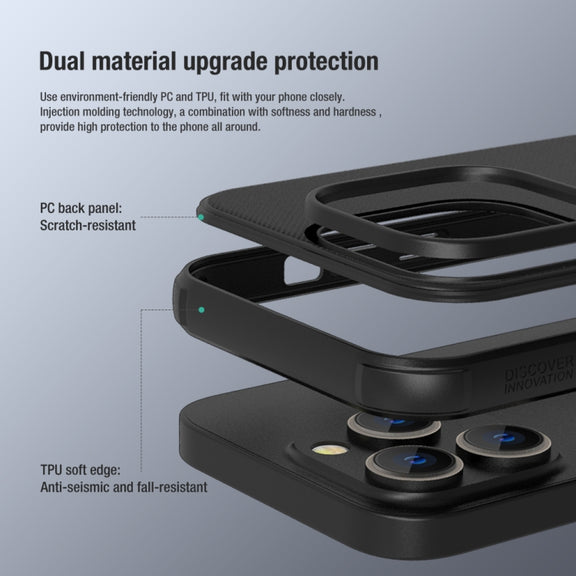 For iPhone 14 Pro NILLKIN Frosted Shield Pro PC + TPU Phone Case(Red)