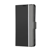 For OPPO Reno 8 5G Twill Texture Side Button Leather Phone Case(Black)