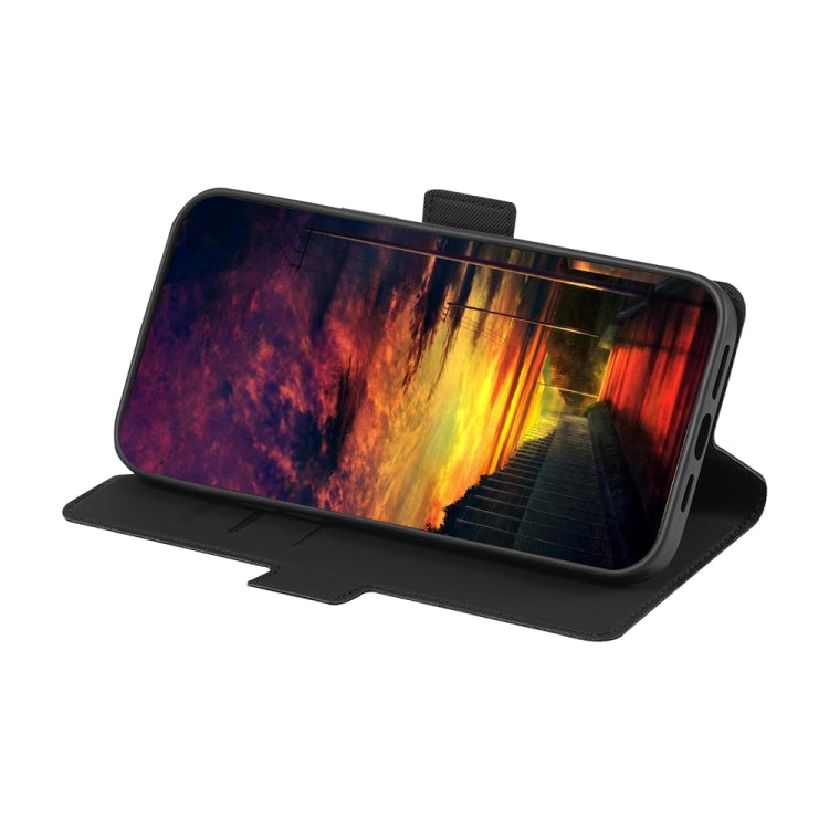 For OPPO Reno 8 5G Twill Texture Side Button Leather Phone Case(Black)