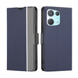 For OPPO Reno 8 Pro 5G Twill Texture Side Button Leather Phone Case(Blue) - OPPO Cases by PMC TechLife | Online Shopping South Africa | PMC TechLife | Buy Now Pay Later Mobicred