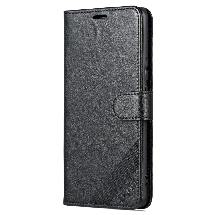For Huawei nova 10 AZNS Sheepskin Texture Flip Leather Phone Case(Black)
