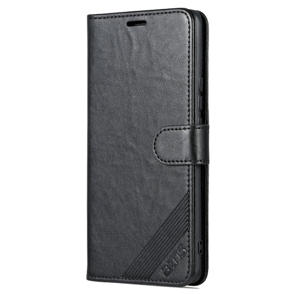 For Huawei nova 10 AZNS Sheepskin Texture Flip Leather Phone Case(Black)