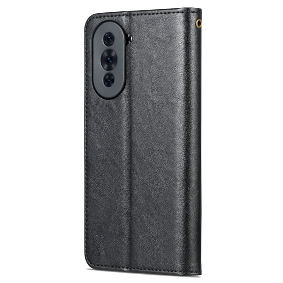 For Huawei nova 10 AZNS Sheepskin Texture Flip Leather Phone Case(Black)